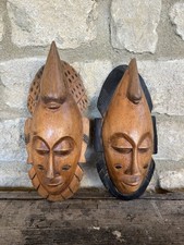 Lot de 2 Masques Africains en Bois