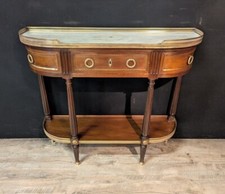 Console demi-lune de Louis XVI en acajou