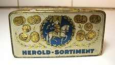 Rare Boîte Pub Aiguilles Phono HEROLD 1930 Gramophone Needles Tin Nadeldose #3