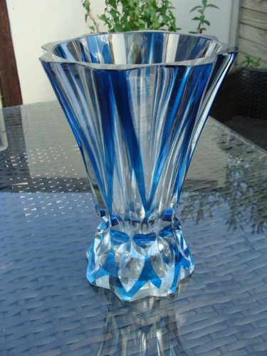 Vase cristal bleu - , st