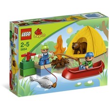 Lego duplo 5654 le campement et la partie de pêche complet