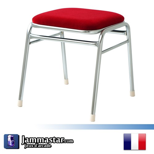 Tabouret borne arcade rouge - borne,