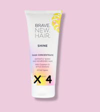 BRAVE NEW HAIR Lot 4 Masques Capillaire 4x50mL Shine Huile De Coco Voyage / EBSZ