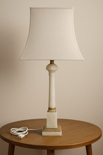 Lampe colonne en albâtre et