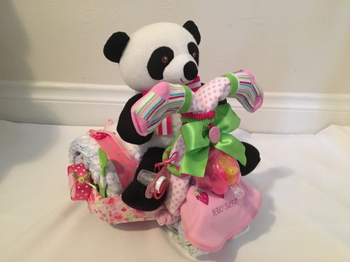 Girl panda tricycle diaper - girl’s,