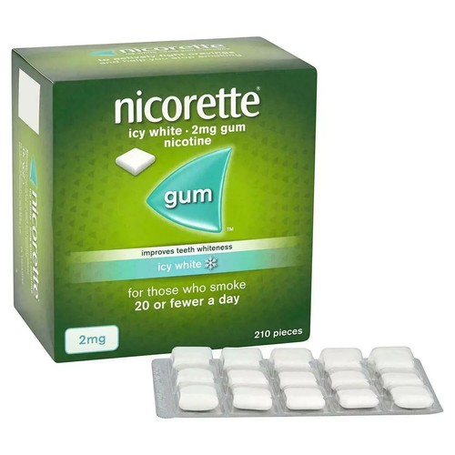 Nicorette gum icy - gum, white