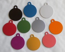 Médaille RONDE gravée pour animaux MOYEN chien  - 10 couleurs