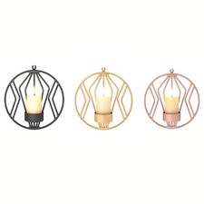 Porte-bougie chic en métal or