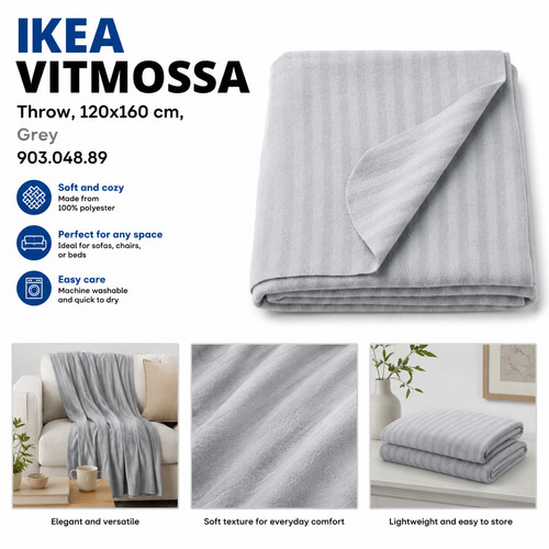 Ikea vitmossa throw 120x160 - ikea, throw,