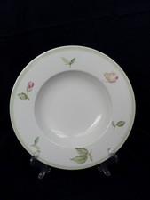 VILLEROY & BOCH FINE CHINA FLOREA RIMMED SOUP BOWL BUTTERFLIES FLOWERS NWT