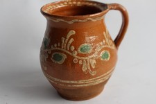 Pichet a lait terre vernissée Art populaire Haute Savoie (34814)