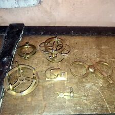 Lot de 6 outils d'horloger XIX eme en bronze laiton , support mouvement ...