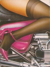 N.RAZUMIEFF carte postale ILLUSTRATEUR "Sweet-Bike II" (sexy) /ed.Nugeron(avion