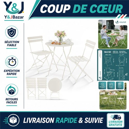 Salon jardin bistrot pliant - salon, de