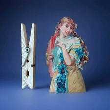 découpis anciens portrait Buste Femme Printemps Ornement Décoration