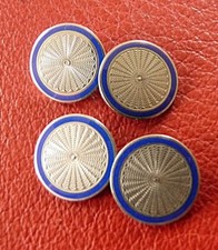 BIJOUX Anciens RARE  BDM Murat émail Antique Old French CUFFLINKS MURAT