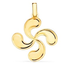 Pendentif Or 18K 750 Mls. Croix Basque Lauburu 28 X 25 Mm.