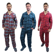 Homme Coton Flanelle Pyjama ESQUIRE Chaud Brossé Souple Jeux