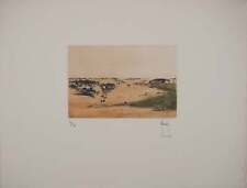 Bernard LOUEDIN : Bretagne, Marée basse, Gravure originale signée