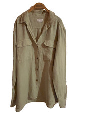 ZARA  chemise en lin vert