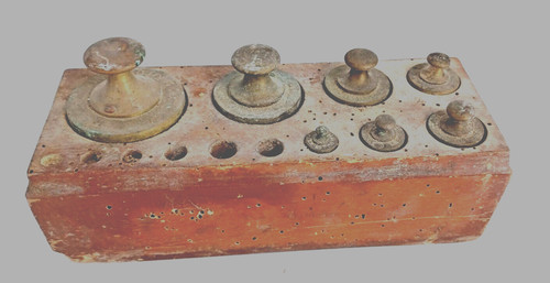 Ancienne boite poids - ancienne, de