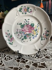 Ancienne assiette décor fleurs, de Geo Martel Strasbourg