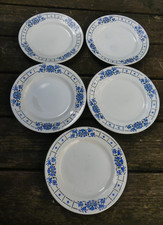 Ceranord Saint Amand 6 Assiettes Déssert modèle 389 bleuet 20,5cm diamètre