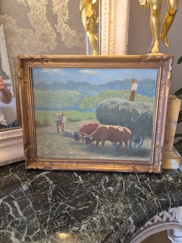 Tableau ancienne huile - tableau,
