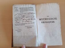 Livre La Mythologie Expliquée Grecque tome 1 et 2 de 1810 (L2B)