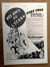 Publicité de 1937 - KODASCOPE