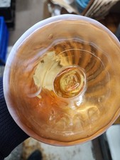 Sublime Vase verre opalin swirl ondulé caramel Murano 23cm déco Italie vintage