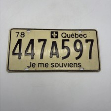 Plaque Québec Officielle 1978