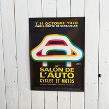 Affiche originale, Salon de l'auto 1970, Hervé Morvan (16)