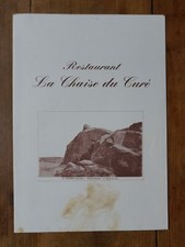 MENUS-CARTE DE RESTAURANT-LA CHAISE DU CURE-CARANTEC-CIRCA1990- FREDERIC AUBIN