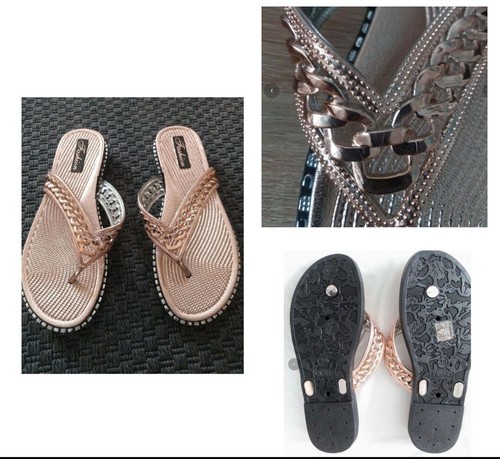Tongs claquettes dorées - claquettes,