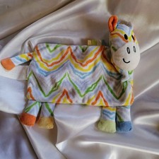 Doudou zèbre multicolore