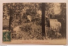 Montsuzain (Aube) - La Cascade de l'Ancien Moulin - Pêcheur à la Ligne - Bord ga