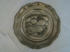 Assiette en étain à la coupe aux fruits diamètre 23 cm      #480#