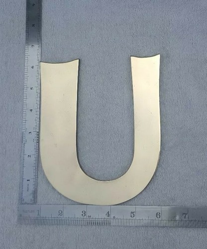 Lettre laiton massif - u,