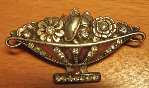 Broche email argent - ,