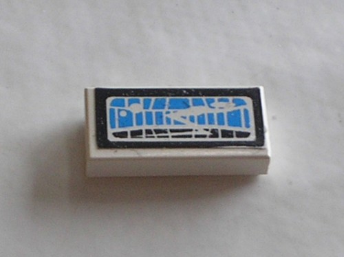 Lego tile with sticker ref - tile,