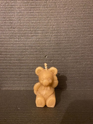 Ourson bougie cire abeille - ourson,