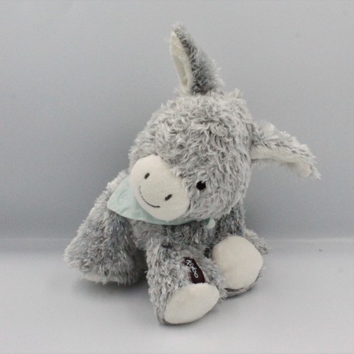 Doudou ane gris blanc foulard