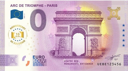 Billet souvenir 2025 - billet, france
