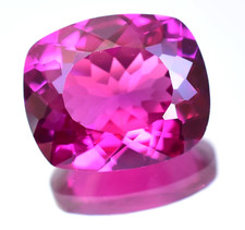 Grenat rhodolite naturel impeccable 24,30 ct rose framboise certifié gemme en...