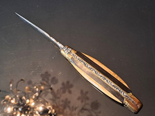 Couteau Laguiole "dodu" par Arthaud-Chosson, manche ébène et citronnier, étui