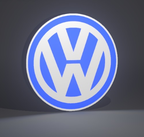 Volkswagen logo led sign - vw,