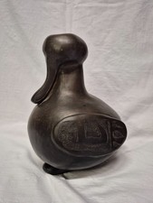 ANCIEN VASE TERRE CUITE ZOOMORPHE CANARD DLG CULTURE OLMEQUES ART ETHNIQUE SIGNÉ