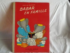 livre babar en famille - par jean brunhoff - hachette 1979