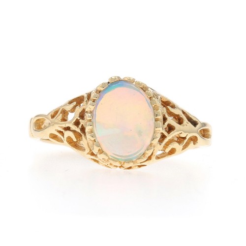 Bague solitaire opale - bague,